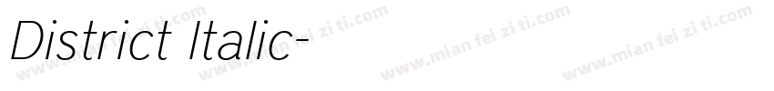 District Italic字体转换